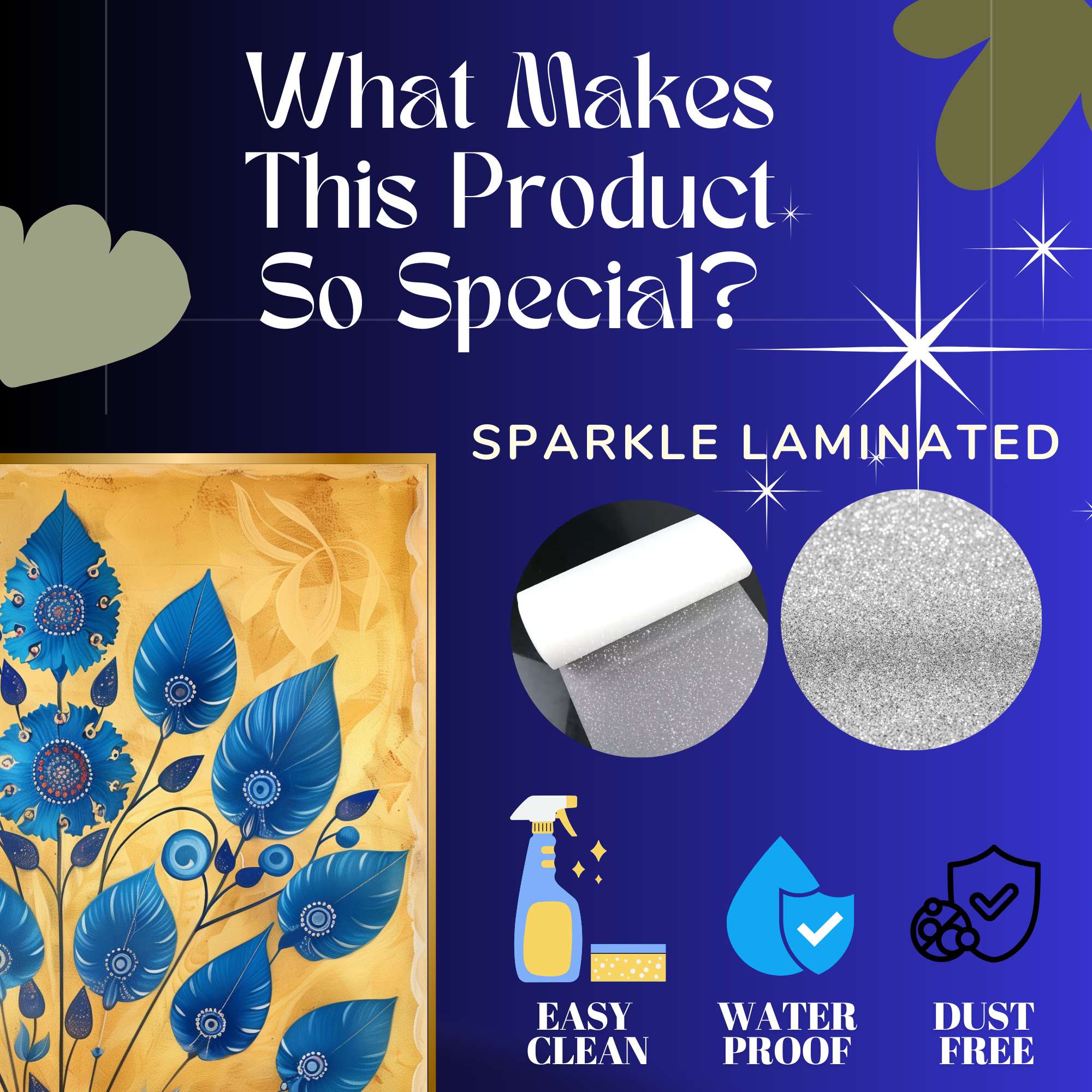 Set of Three Wall Paintings for Wall Dacoration Golden Framed Wall Paintings for Living Room & Bedroom Wall Art for Home Decoration & Office Wall Décor (18x12 inch CH-GD3-11) - Image 3